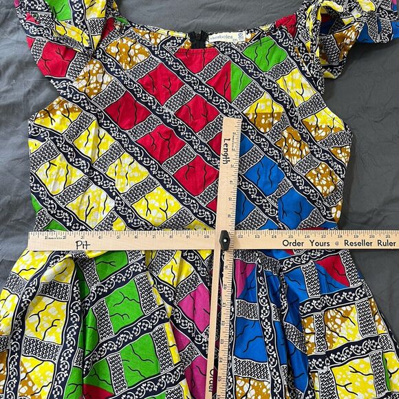 Shenbolen Top Womens Size 2XL Maxi Flared Long Shirt African Print Ankara NWT - Picture 9 of 10